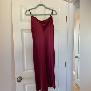 Small maroon Bebe body con dress